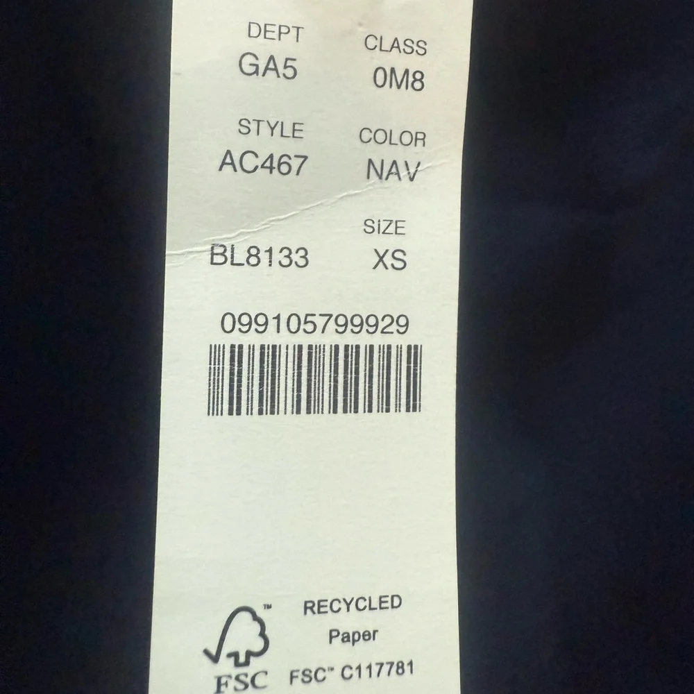 Navy Blue silk Women's Skirt nwt - Picture 2 of 3